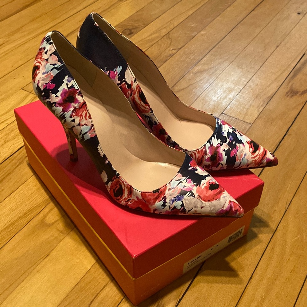 Kate Spade Blurry Floral heels